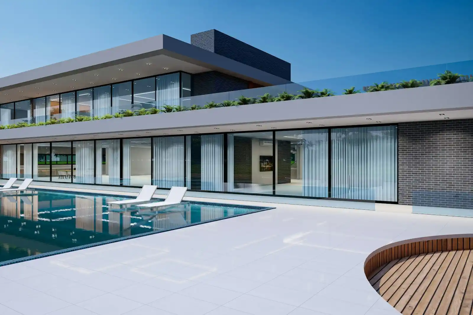 Modern villa with a swimming pool